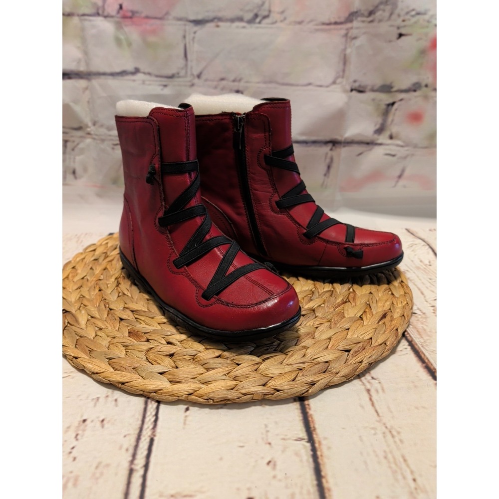 Bernie Mev Burgundy Webber Boots Sz: EU 38/US 7